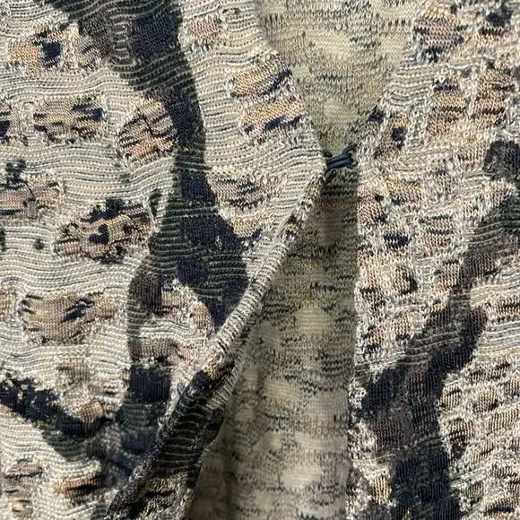 NIC+ZOE Sweater XL Animal Print Brown Cardigan Tunic V-Neck Lightweight - Picture 5 of 11